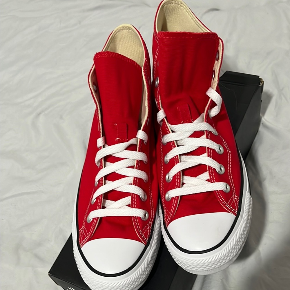 Red High-Top Sneakers